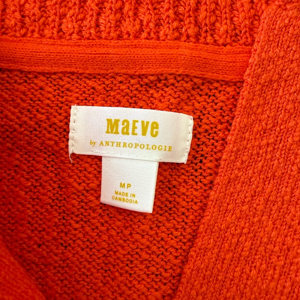 Anthropologie Maeve Bright Orange Sweater - Picture 10 of 10